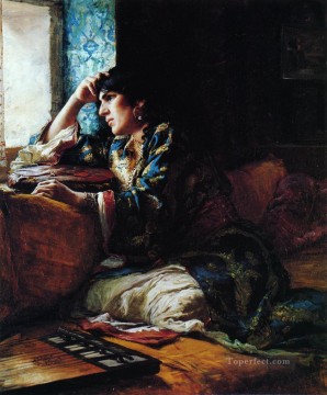 Federico Arturo Bridgman Painting - Aicha una mujer de Marruecos Frederick Arthur Bridgman